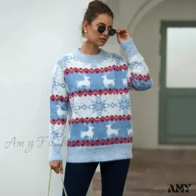 Casual Christmas Sweater for Couples - Loose Knitwear Warm Thicken Matching