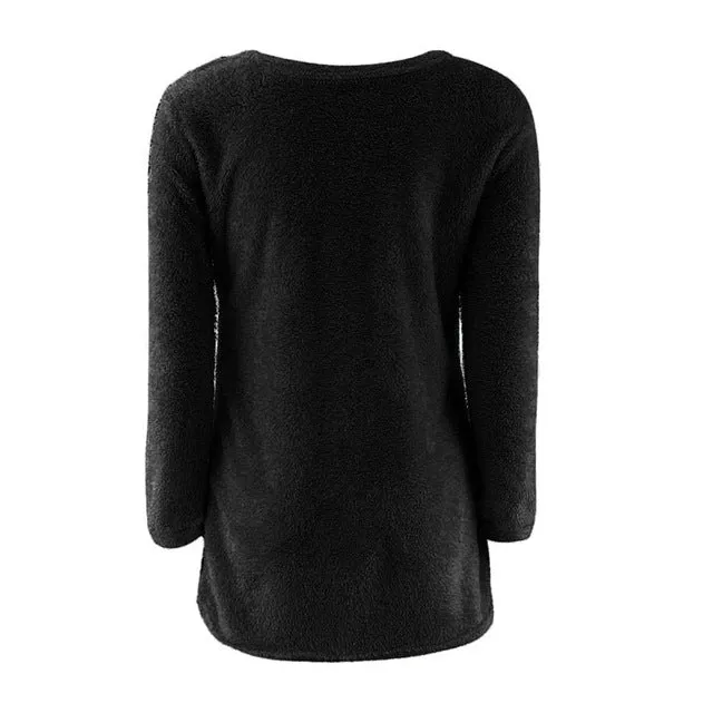 Fashion Sexy Ladies Sweater Coat Long Sleeve Soft Smooth Warm