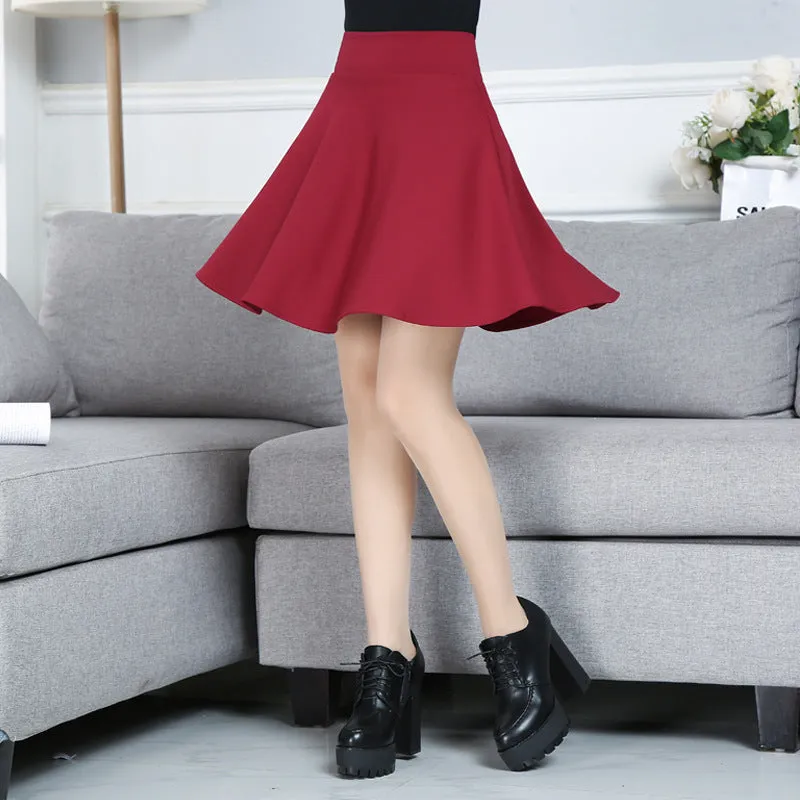 Flare Skirt Plus Size Pleated Flare Anti-Exposed Skirt