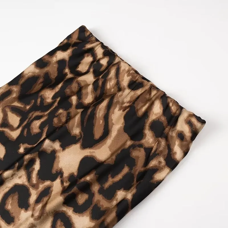 Galia Leopard Print Maxi Skirt