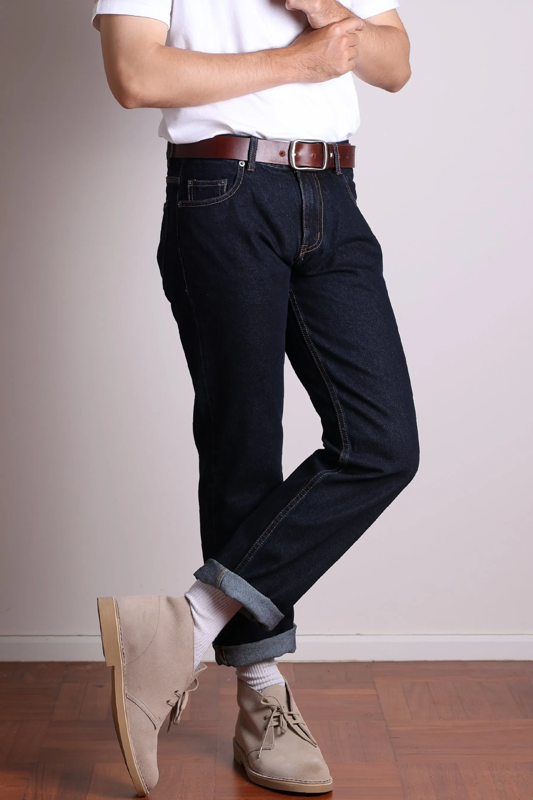 Jack Russel - Men Jeans - Klassik J-1190/MB Straight Fit Dark Blue