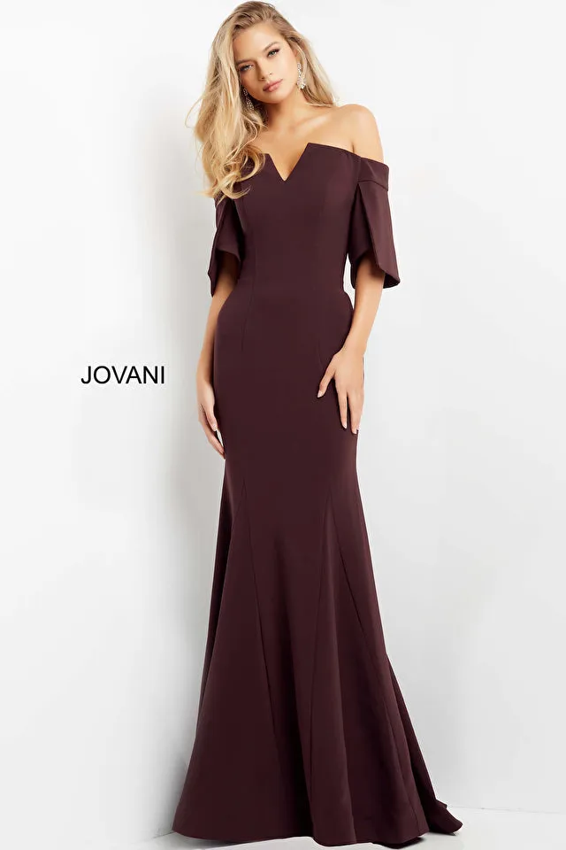 Jovani 04341 Off The Shoulder Sheath Evening Dress - Special Occasion/Curves