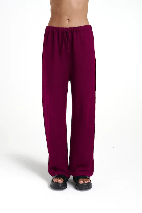 Knit Pants Plum