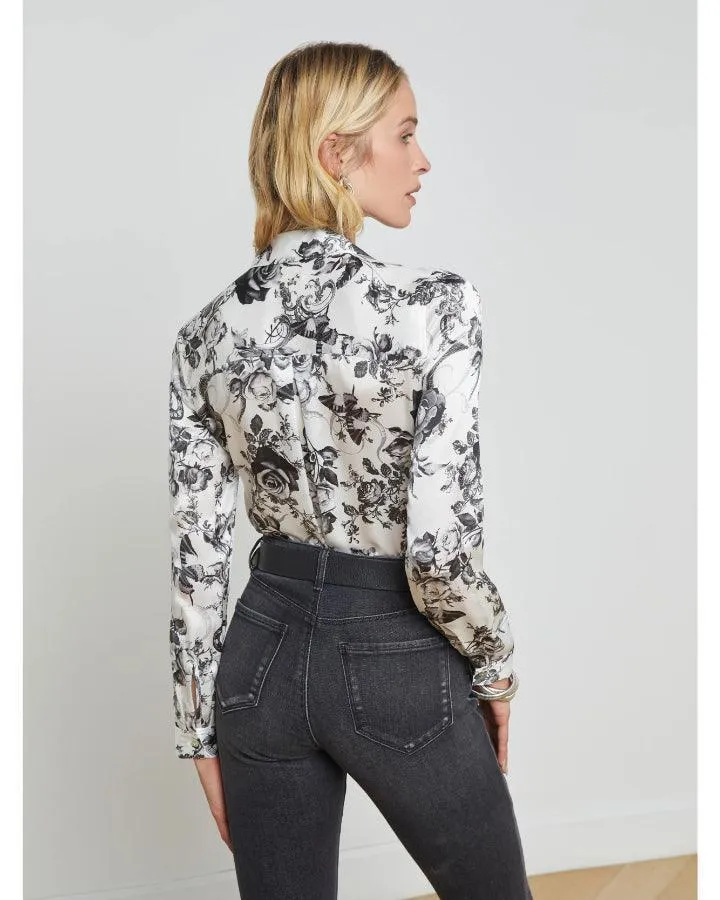 L'Agence Tyler Baroque Floral Blouse