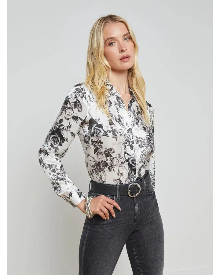 L'Agence Tyler Baroque Floral Blouse