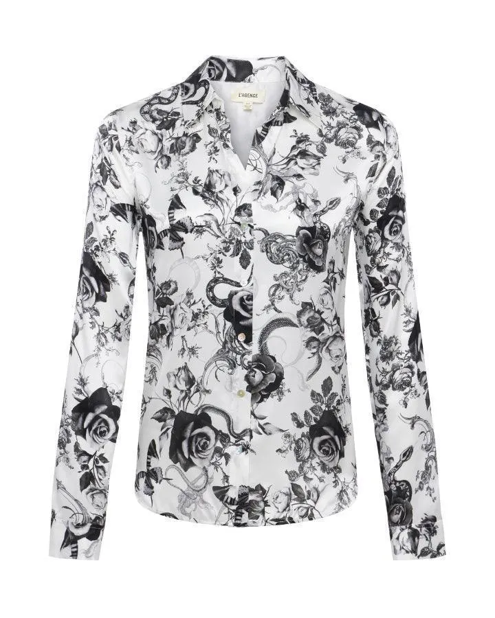 L'Agence Tyler Baroque Floral Blouse