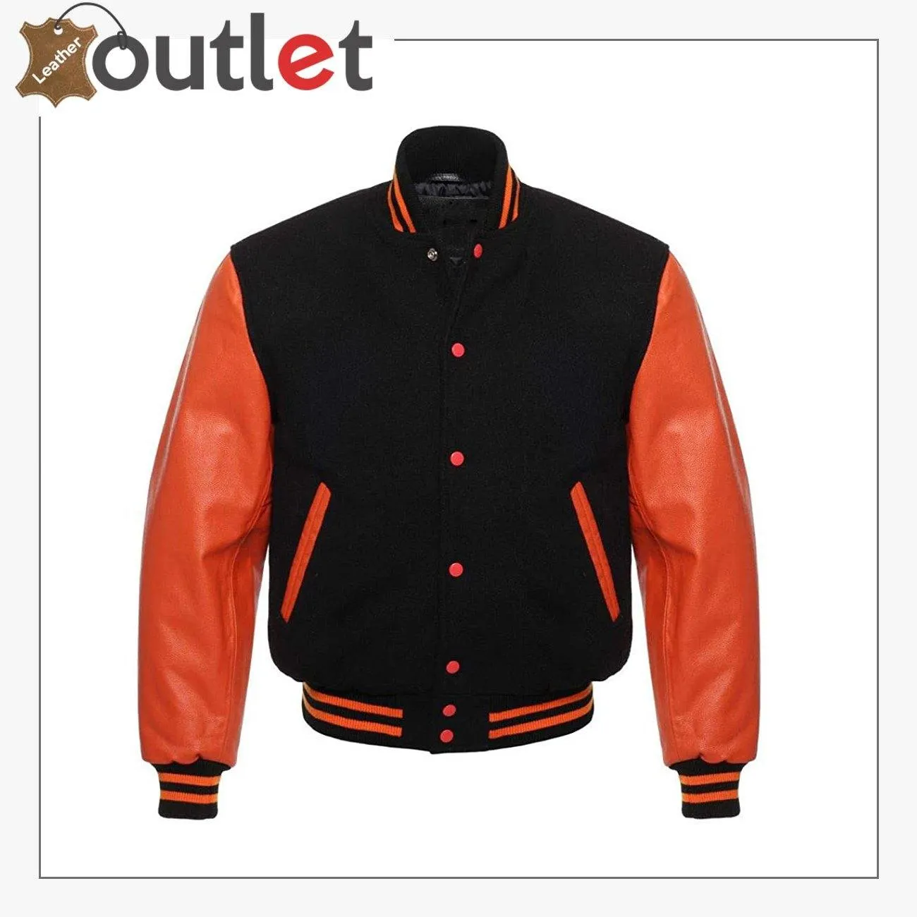 Letterman Varsity Jacket With Genuine Leather