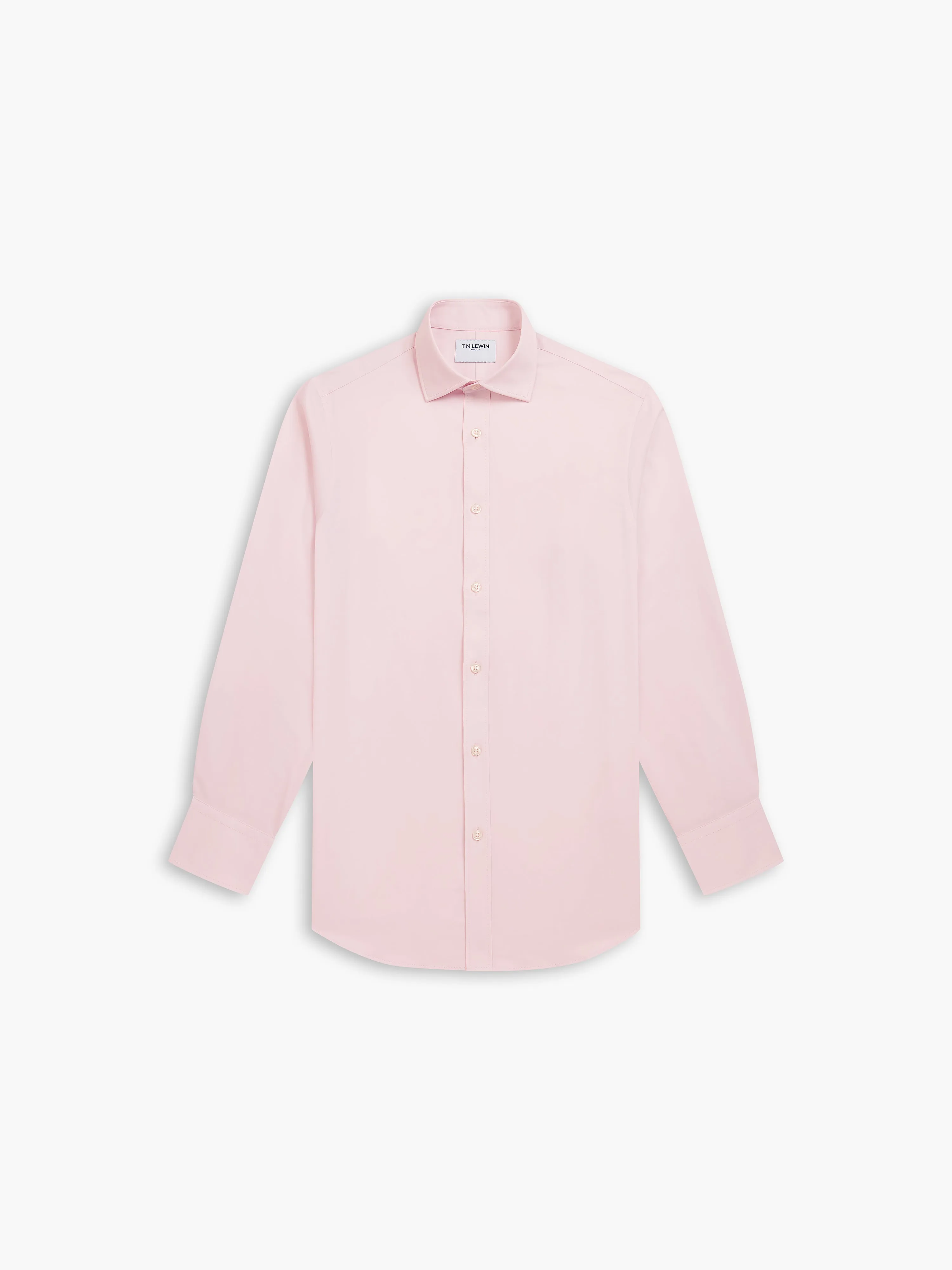 Max Performance Dark Pink Twill Fitted Single Cuff Classic Collar Shirt