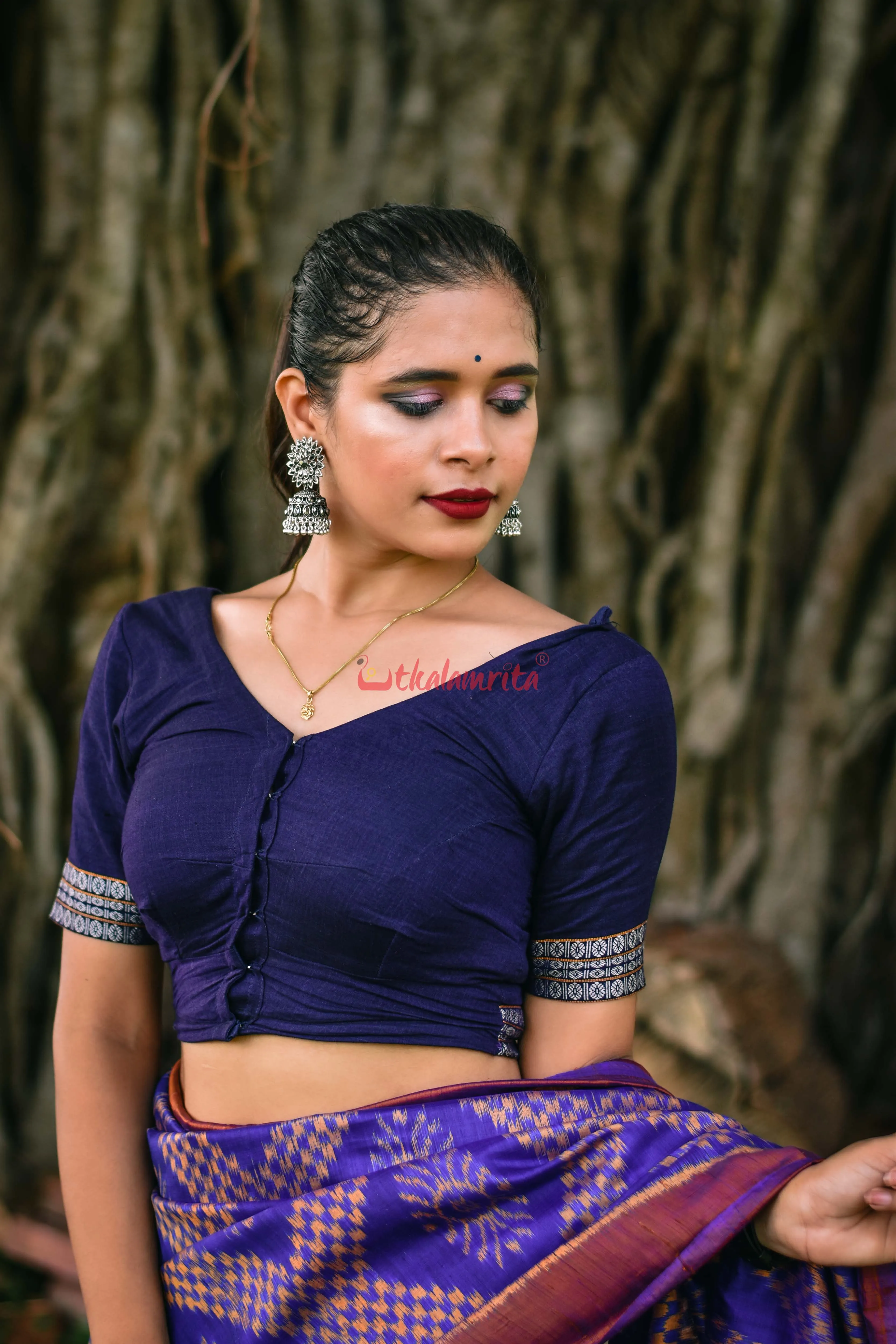 Navy Blue Rudrakshya (Blouse)