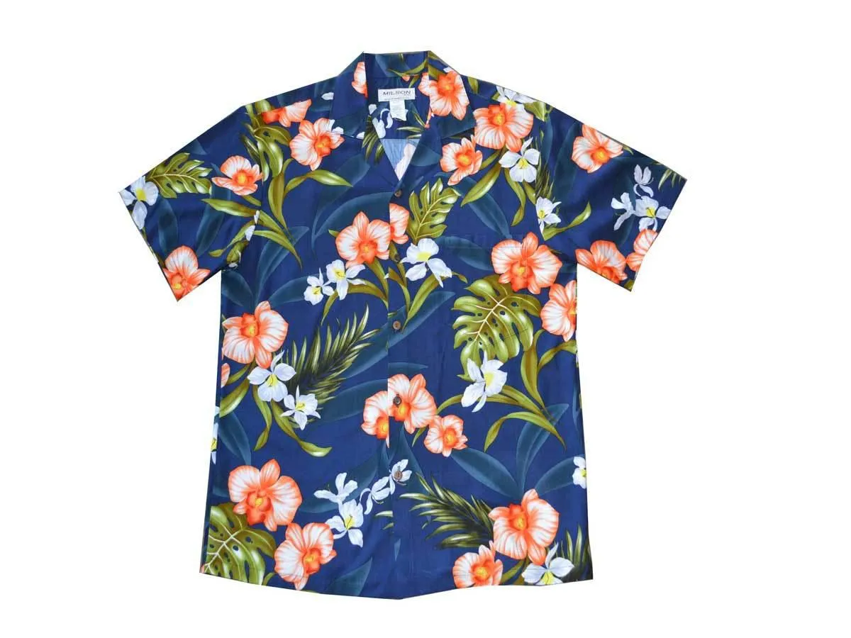 Rayon Men's Aloha Shirt Orchid