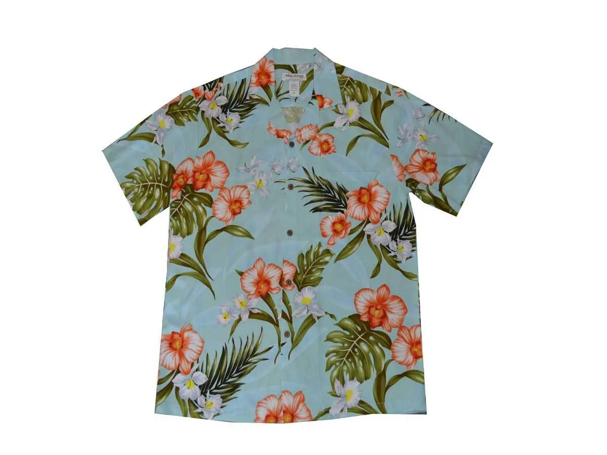 Rayon Men's Aloha Shirt Orchid