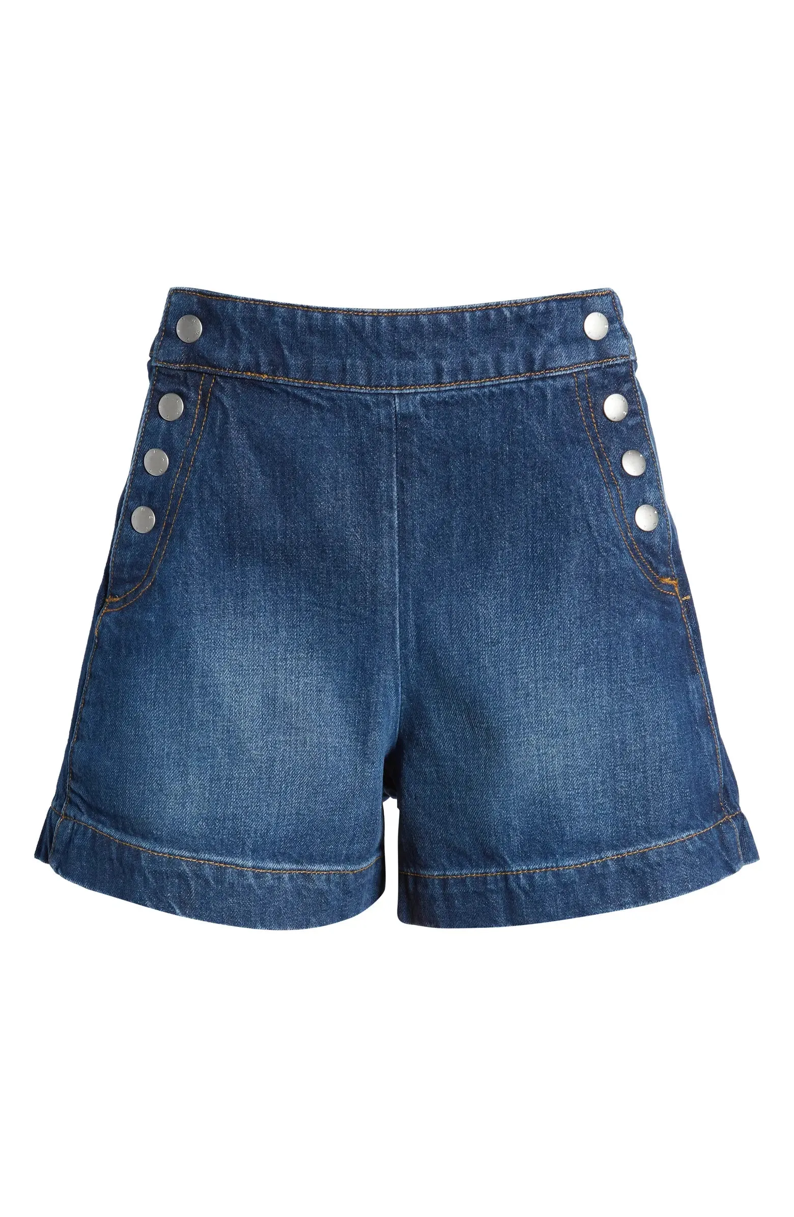 Sailor Snap Denim Shorts - Timeless