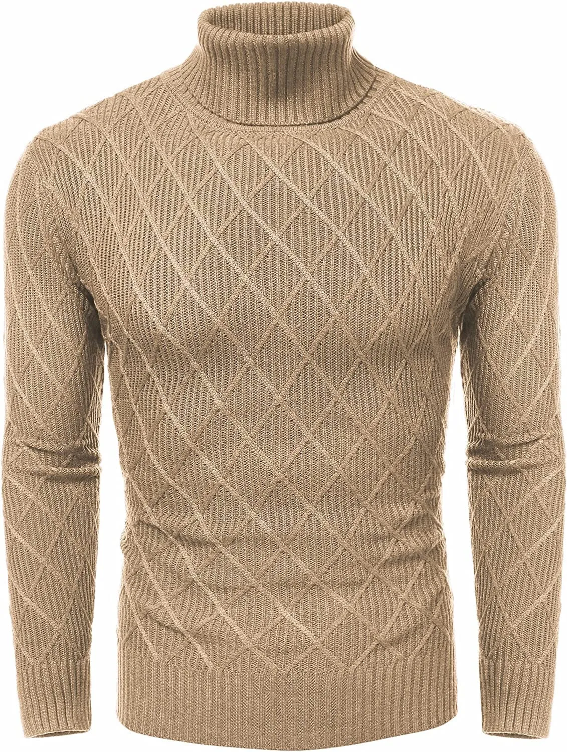 Slim Fit Thick Cotton Pullover Turtleneck Sweaters (US Only)