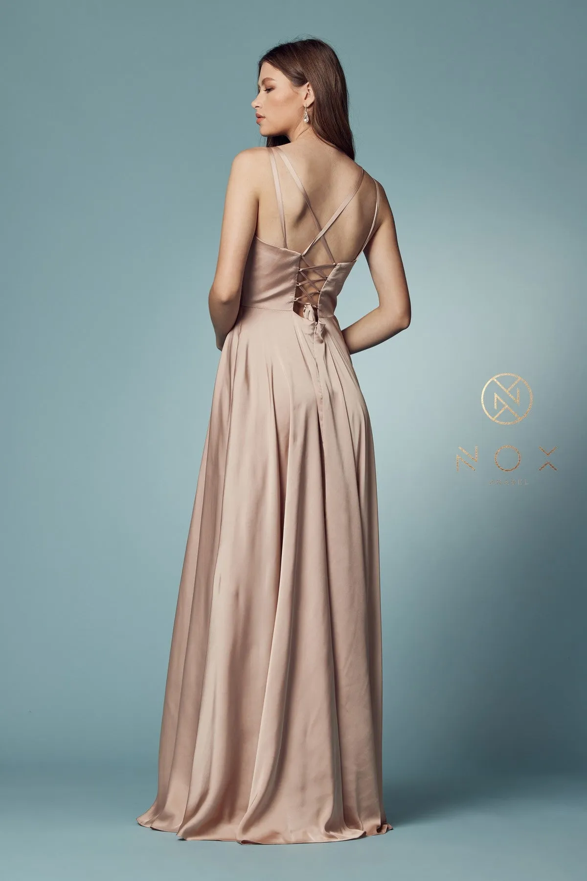 Spaghetti Straps A-Line Prom Dress_E1020