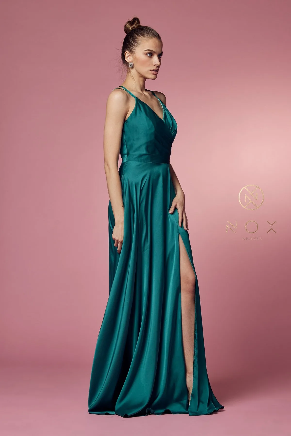 Spaghetti Straps A-Line Prom Dress_E1020