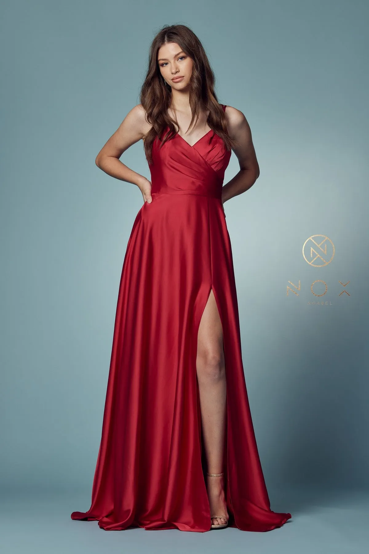 Spaghetti Straps A-Line Prom Dress_E1020