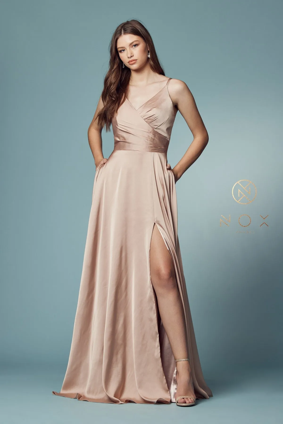 Spaghetti Straps A-Line Prom Dress_E1020