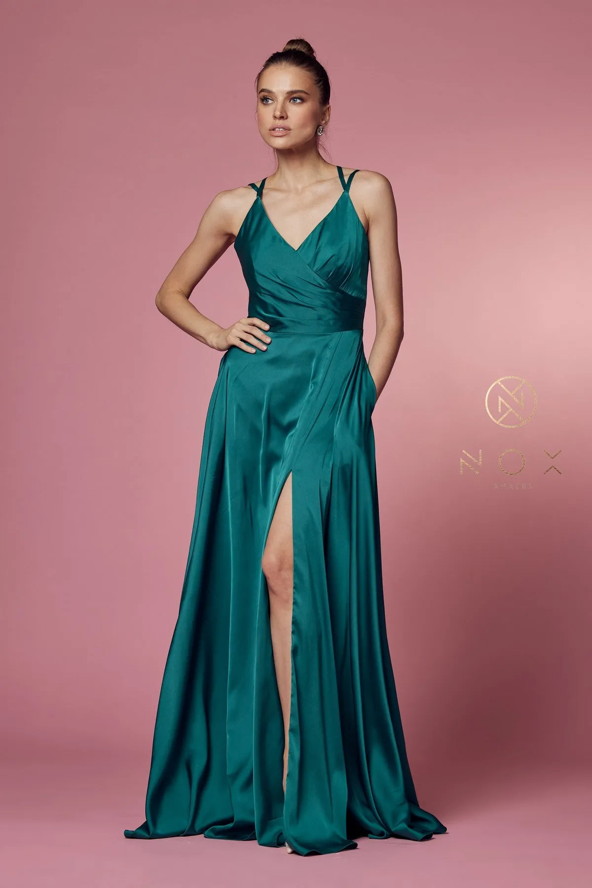 Spaghetti Straps A-Line Prom Dress_E1020