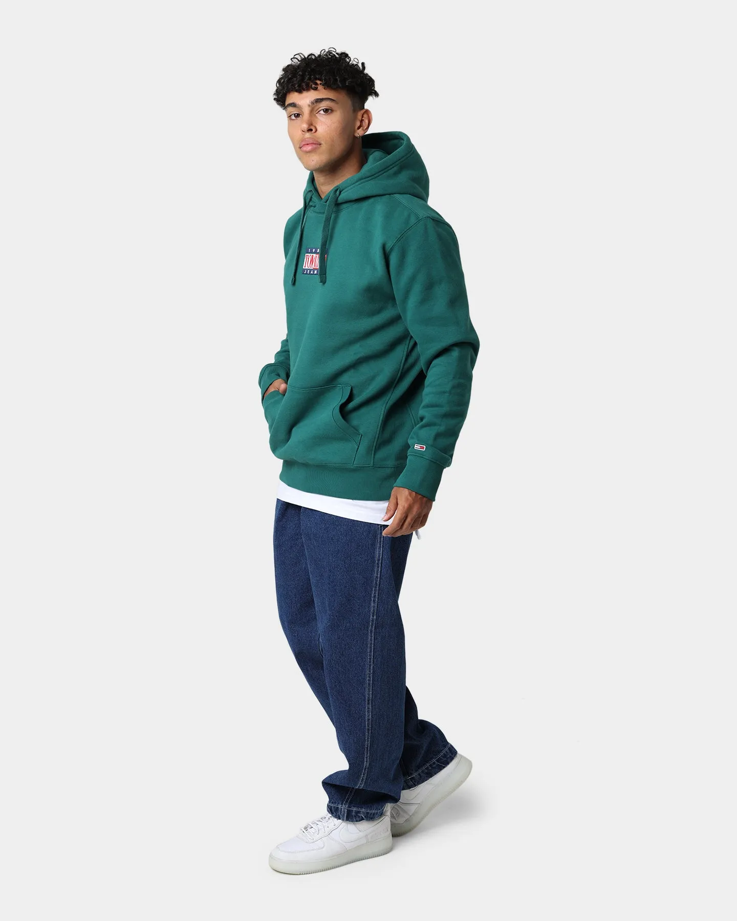 Tommy Jeans Timeless Tommy 1 Hoodie Rural Green