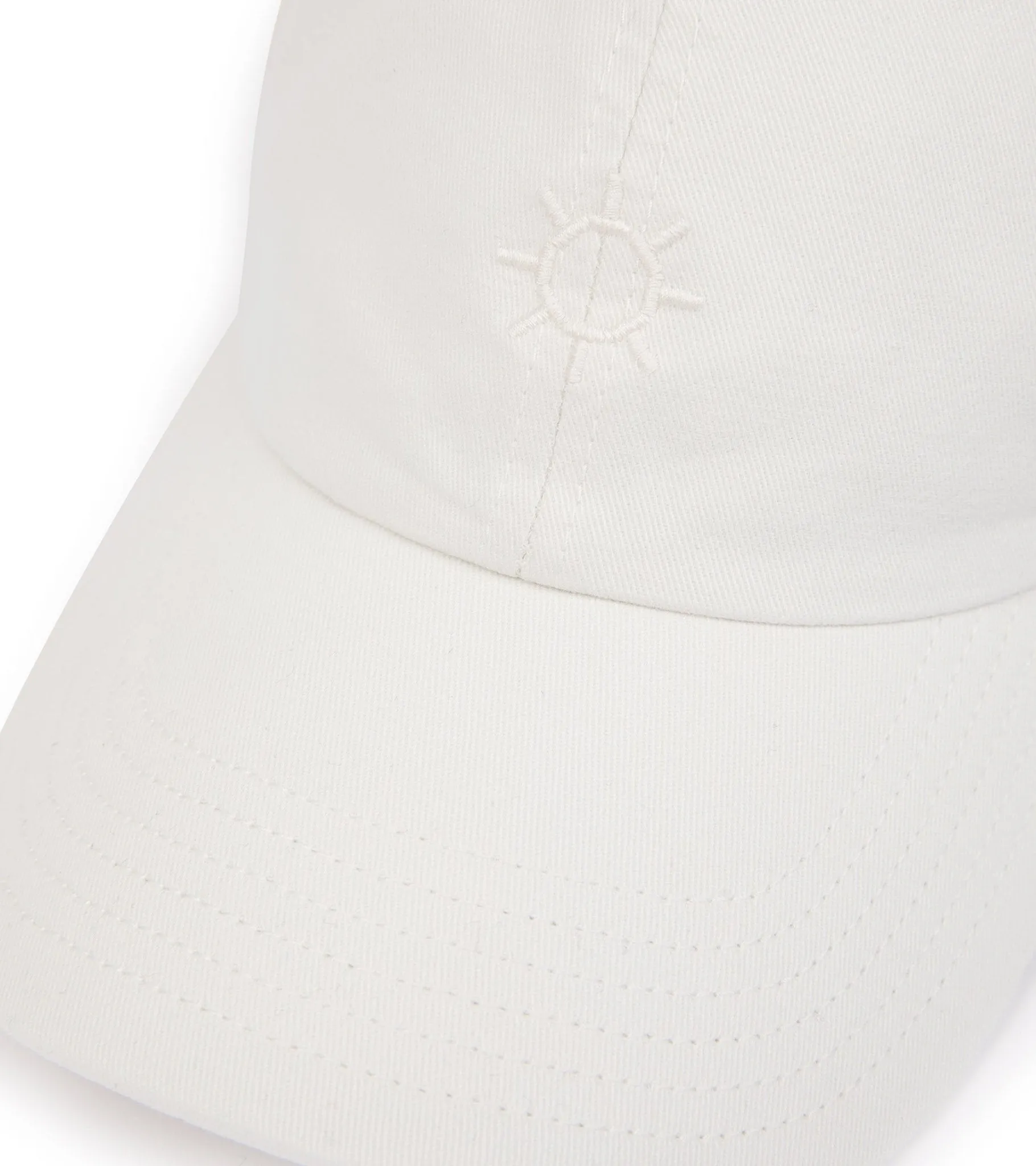 Trunk Washed Cotton Twill Baseball Cap: Off White