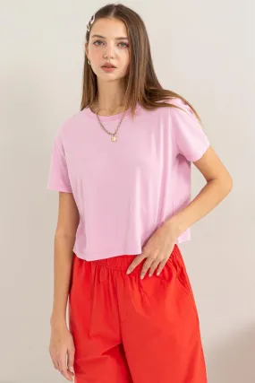 Women's Round Neck Cropped T-Shirt